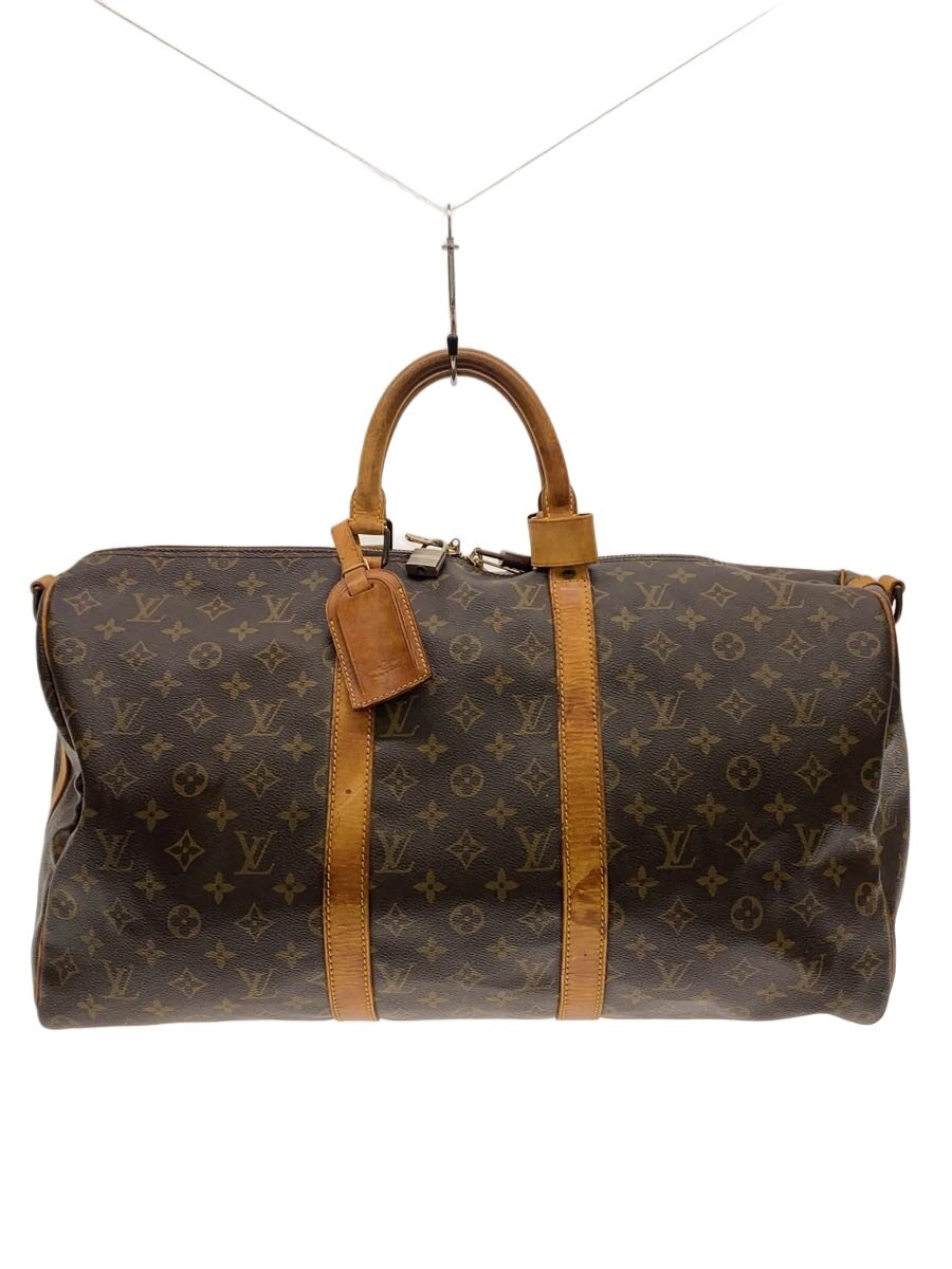 【中古】LOUIS VUITTON◆キーポル50_モノグラム・帆布/PVC/BRW【御徒面子】