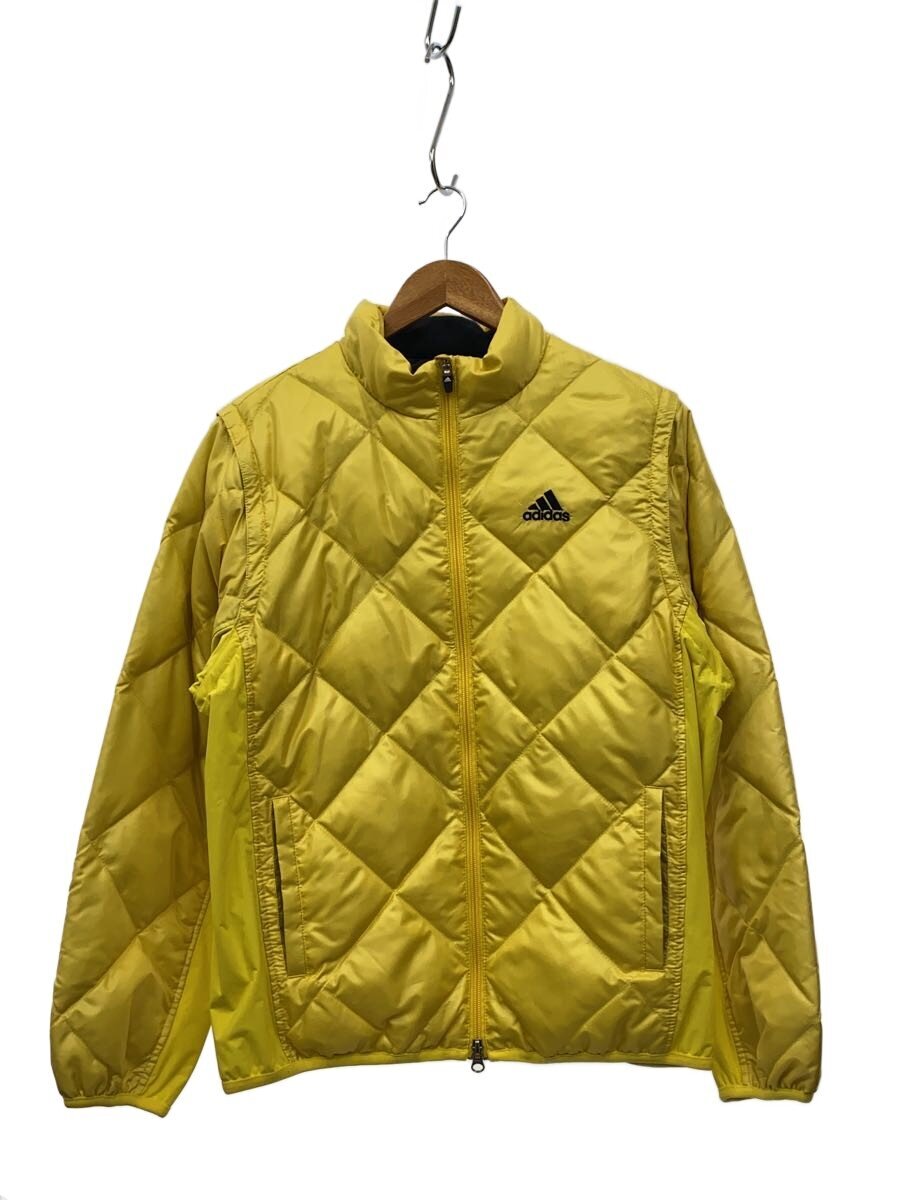 【中古】adidas◆ダウンジャケット/ゴルフウェアー/M/YLW/JO724【スポーツ】
