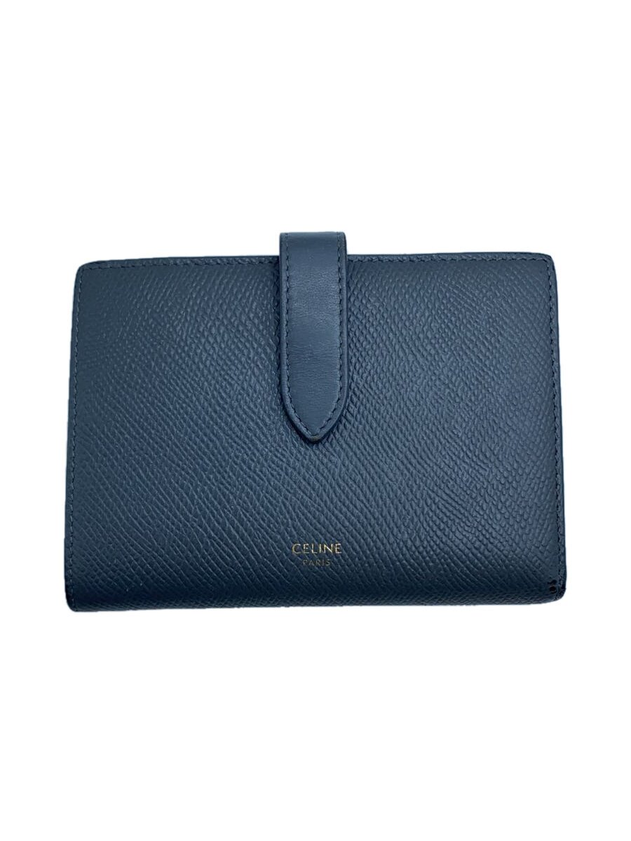 【中古】CELINE◆紙入れ/なめし革/GRY/無地/レディース【服飾雑貨他】