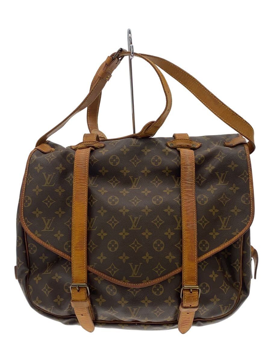 【中古】LOUIS VUITTON◆ソミュール43_モノグラム・キャンバス/PVC/BRW【バッグ】｜2ｎｄ STREET 店