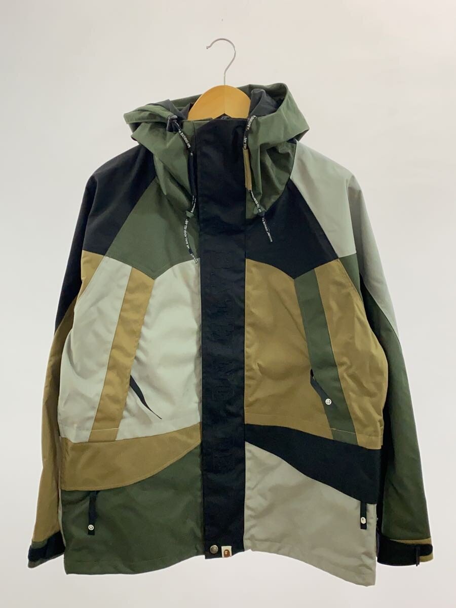 【中古】A BATHING APE◆COLOR BLOCK CORDURA SNOWBOARD JACK/XL/ナイロン/KHK/001HJG801009X【メンズウェア】｜2ｎｄ STREET 店