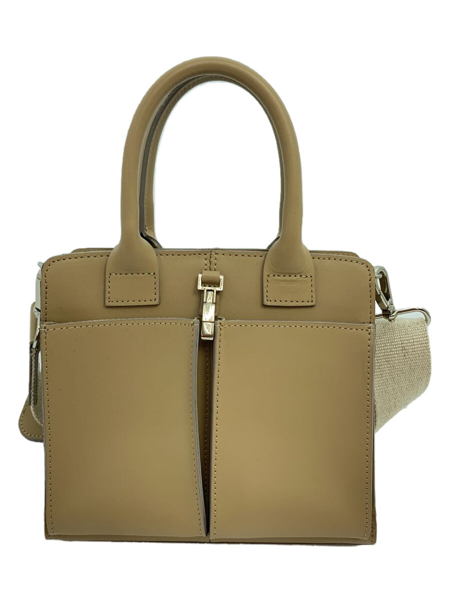 【中古】Rich I◆ショルダーバッグ/なめし革/BEG/LEATHER HELMET BAG/ハンドバック/2WAY//【御徒面子】