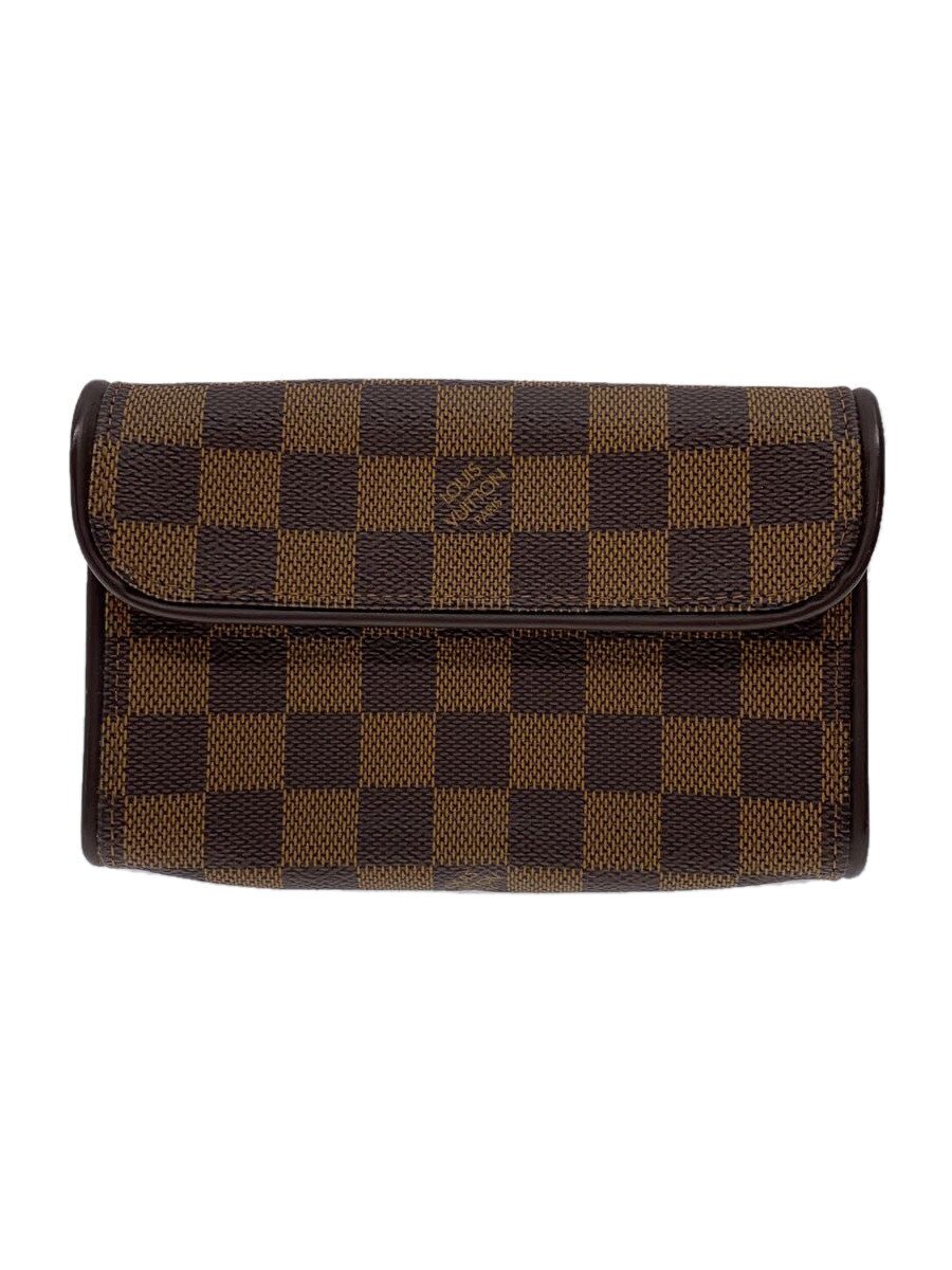 【中古】LOUIS VUITTON◆ポシェット・フロランティーヌ_ダミエ・エベヌ_BRW/PVC/BRW【御徒面子】