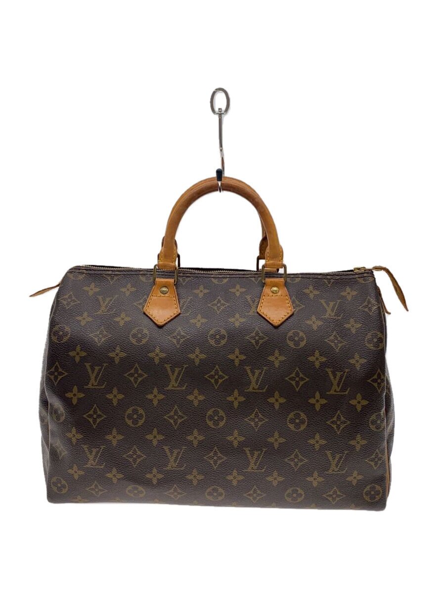 【中古】LOUIS VUITTON◆1)スピーディ35_モノグラム・帆布_BRW/PVC/BRW【御徒面子】