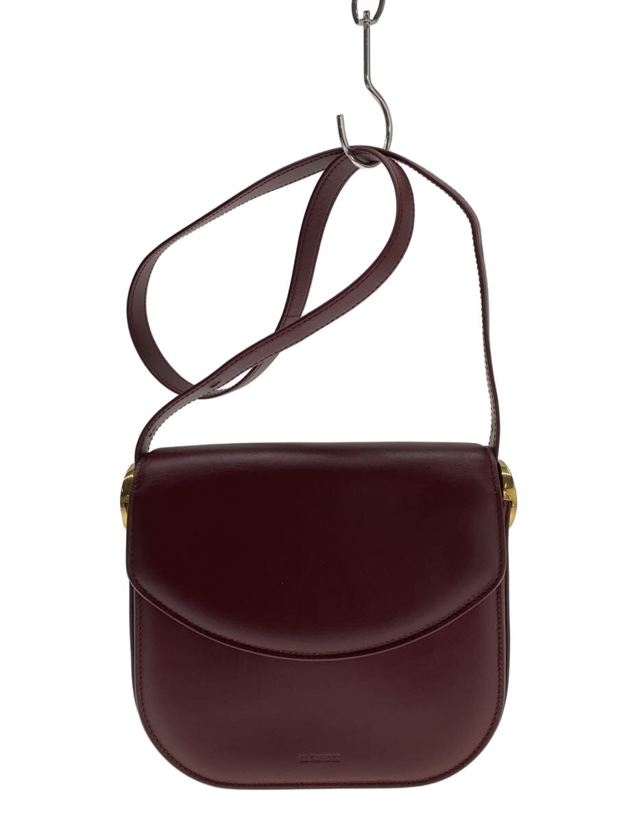 【中古】JIL SANDER◆24SS/COIN CROSSBODY MD/ショルダーバッグ/牛皮/BRD【御徒面子】