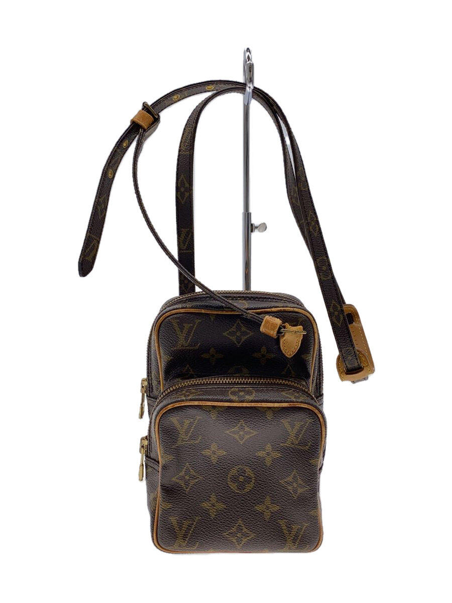 【中古】LOUIS VUITTON◆ミニ・アマゾン_モノグラム・帆布_BRW/PVC/BRW【御徒面子】