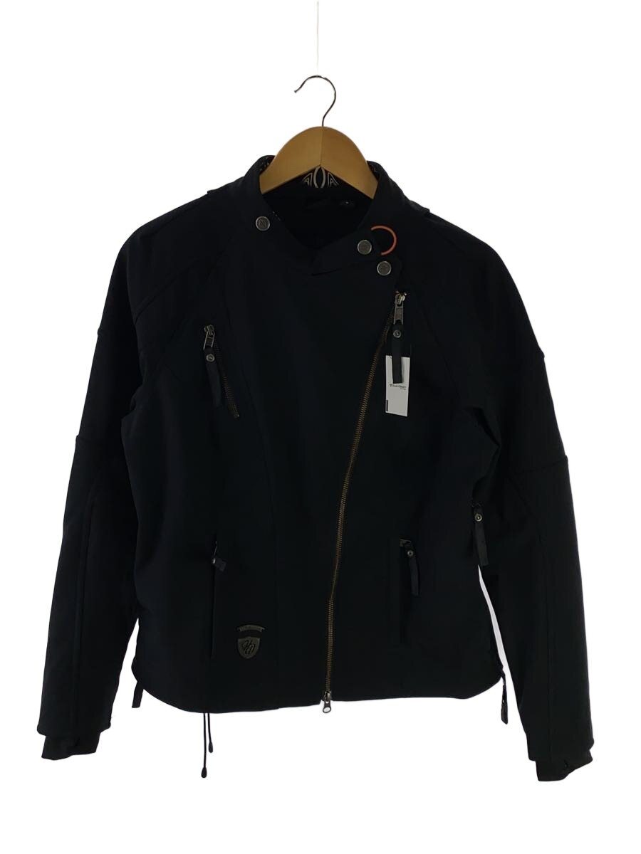 【中古】HARLEY DAVIDSON◆ダブルライダースジャケット/L/ポリエステル/BLK【メンズウェア】