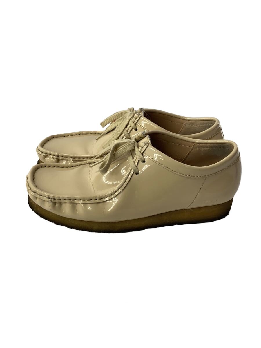 【中古】Clarks◆Patent Leather Wallabee/シューズ/UK8.5/BEG/261768577085//【シューズ】