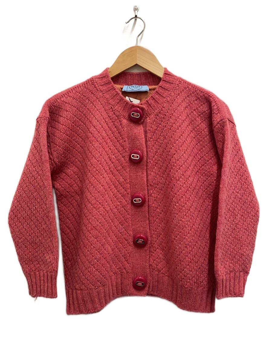 【中古】PRADA◆ジレー(薄っぺら)/40/羊毛/PNK/APD1 2014 3706【レディース御召しもの】