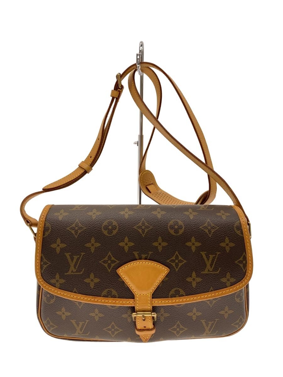 【中古】LOUIS VUITTON◆ソローニュ_モノグラム・帆布/PVC/BRW【御徒面子】