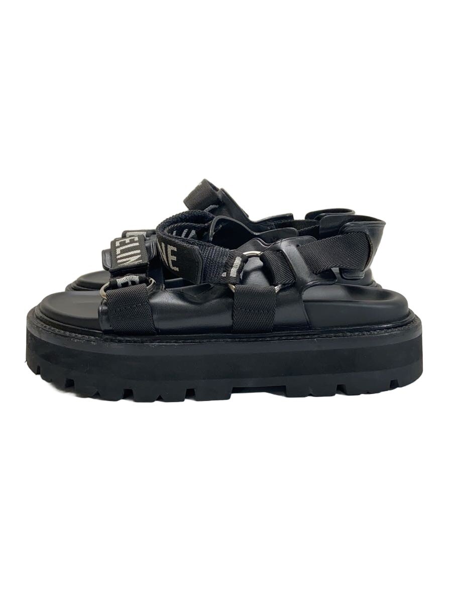 【中古】CELINE◆サンダル/37/BLK【シューズ】