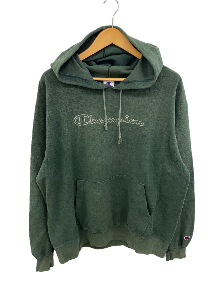 【中古】Champion◆パーカー/XL/綿織物/GRN/内部アウト//【メンズウェア】