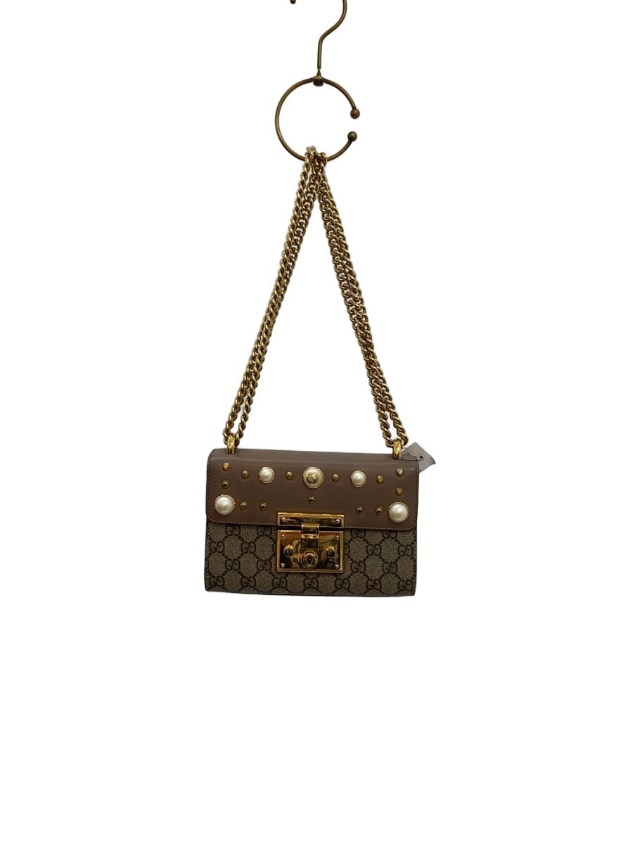 【中古】GUCCI◆ショルダーバッグ/帆布/赤銅色/総柄/432182【御徒面子】