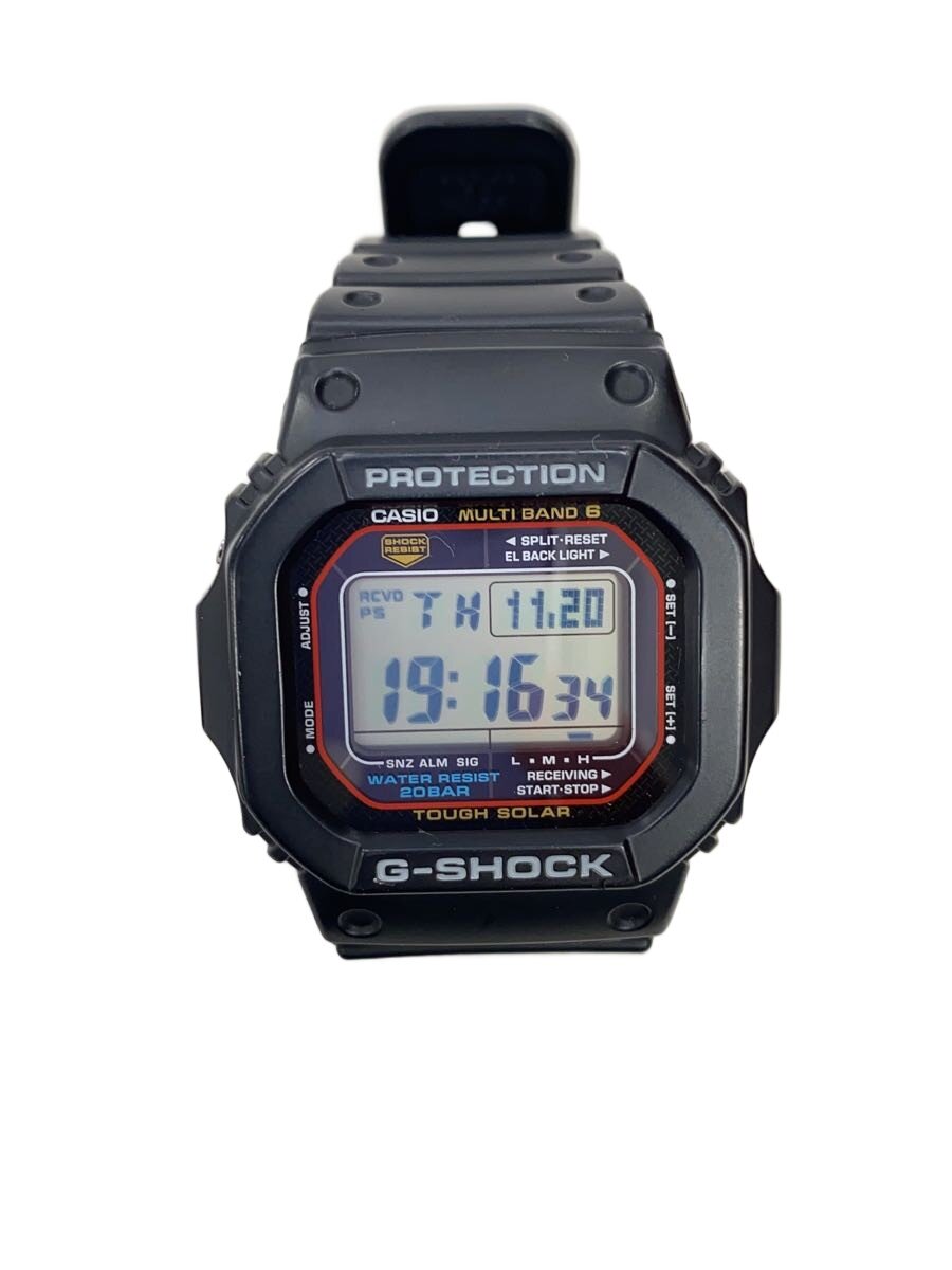 【中古】CASIO◆ソーラーウオッチ・G-SHOCK/デジタル/BLK【服飾雑貨他】
