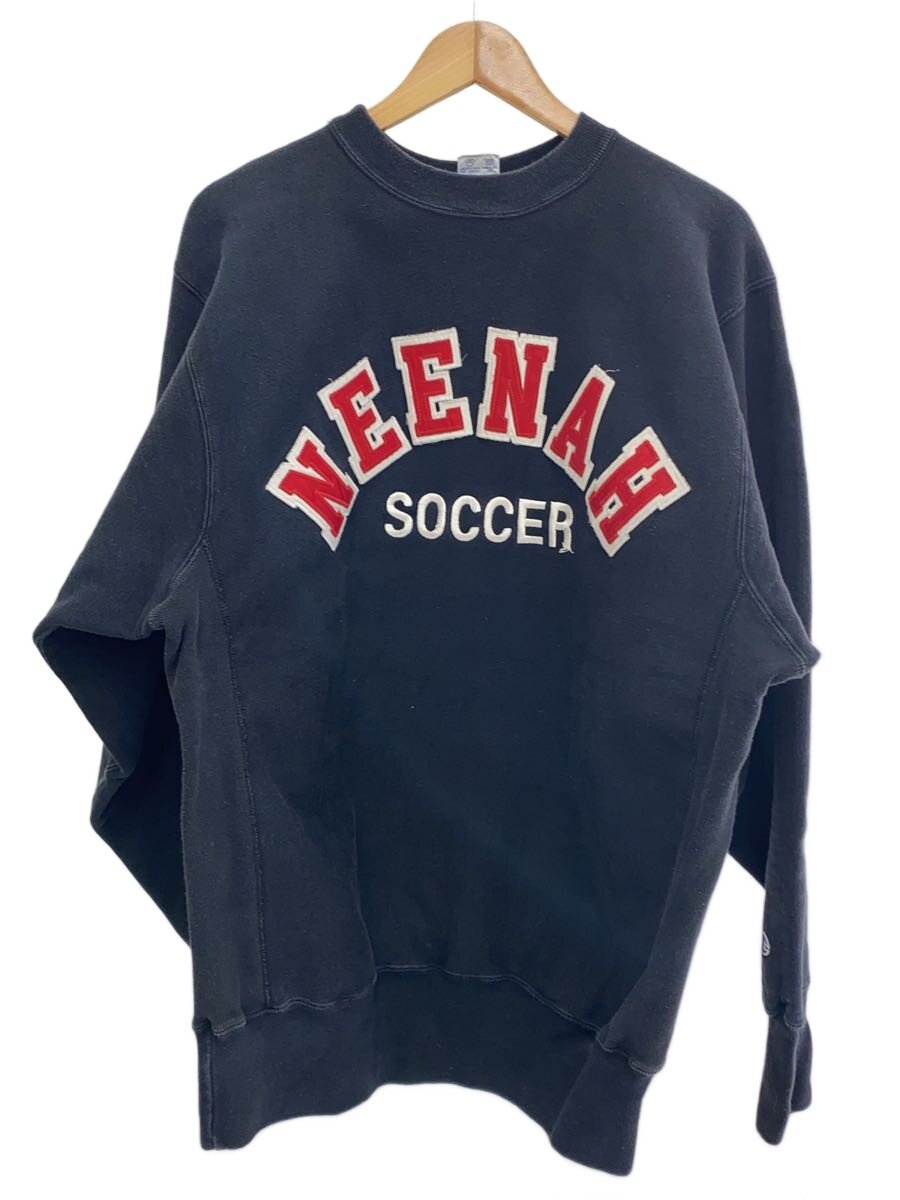 【中古】Champion◆汗水/XXL/綿織物/NVY/90S/リバースウィーブ/NEEA SOCCER/紋章×刺しゅう【メンズウェア】