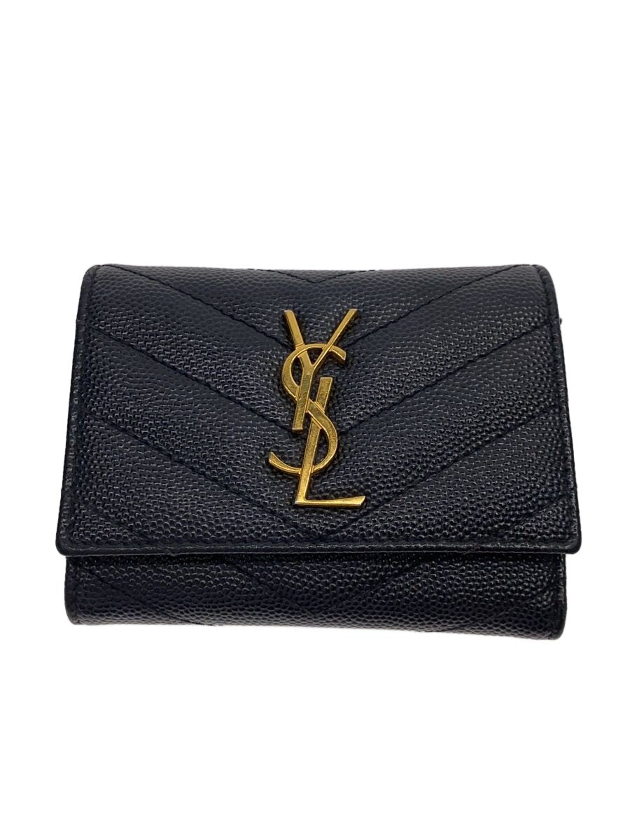 【中古】SAINT LAURENT◆6連/足懸かり入れもの/なめし革/BLK/レディース/CFP580656【服飾雑貨他】