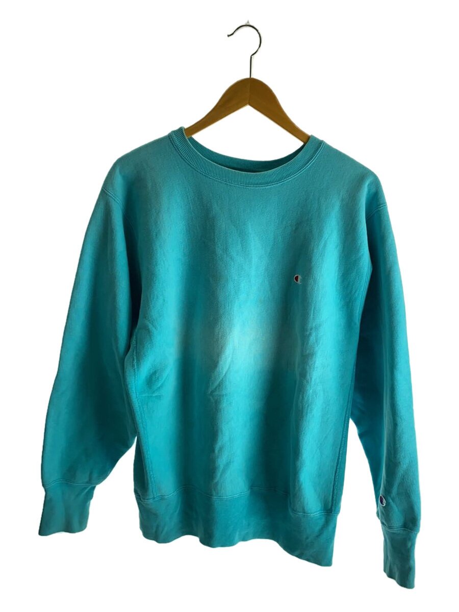 【中古】Champion◆汗水/L/綿織物/BLU/90s/REVERSE WEAVE/目あり/USA【メンズウェア】