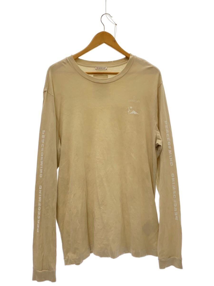 【中古】MONCLER◆長袖プルオーバー/M/綿織物/BEG/無地/C-SCOM-21-981【メンズウェア】