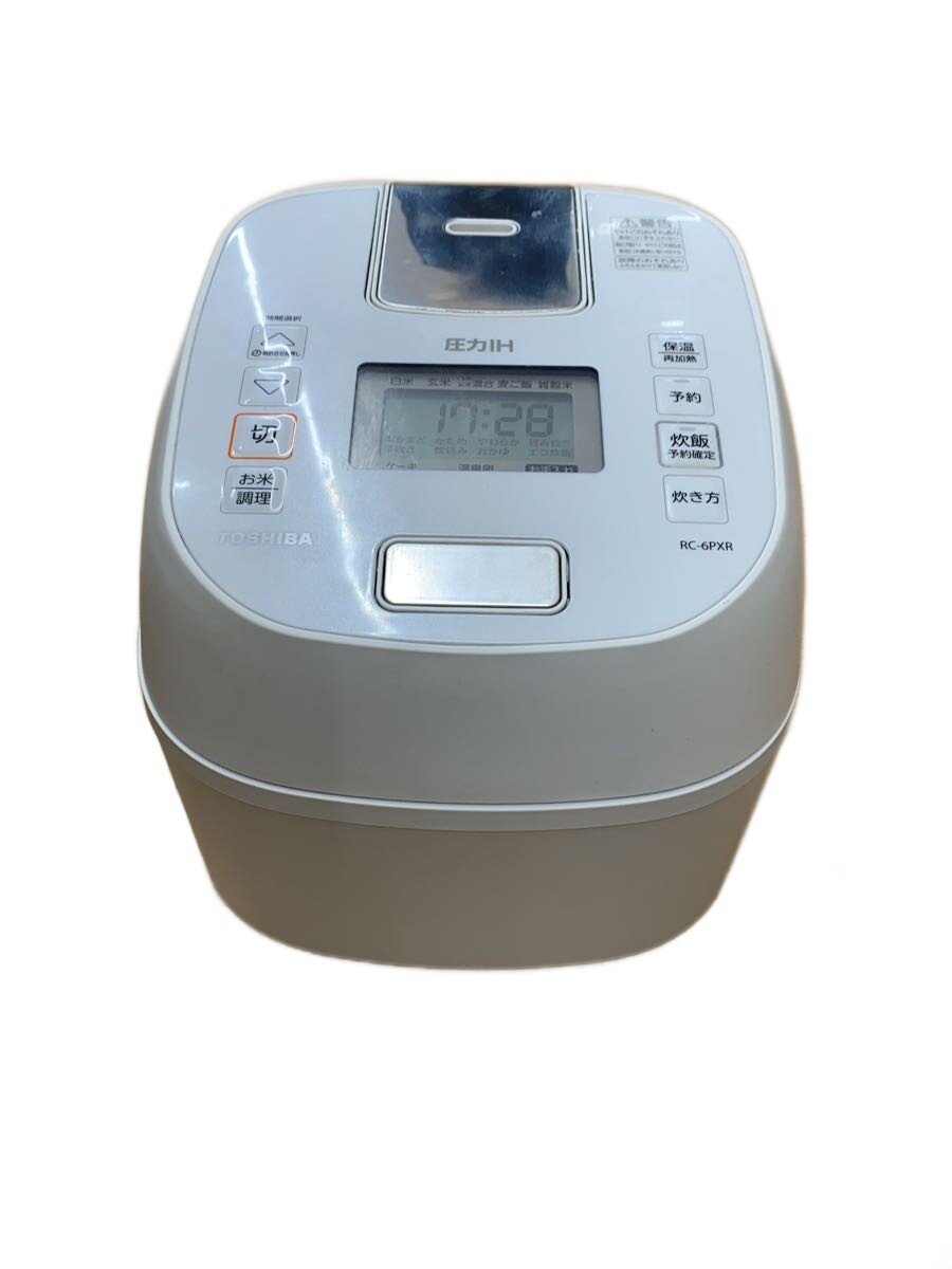 【中古】TOSHIBA◆トウシバ/炊飯器 RC-6PXR(W)【家電・ビジュアル・オーディオ】