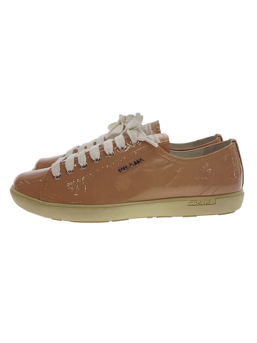 【中古】PRADA◆ローカットスニーカー/37/サクラ色/エナメル/箱有【シューズ】