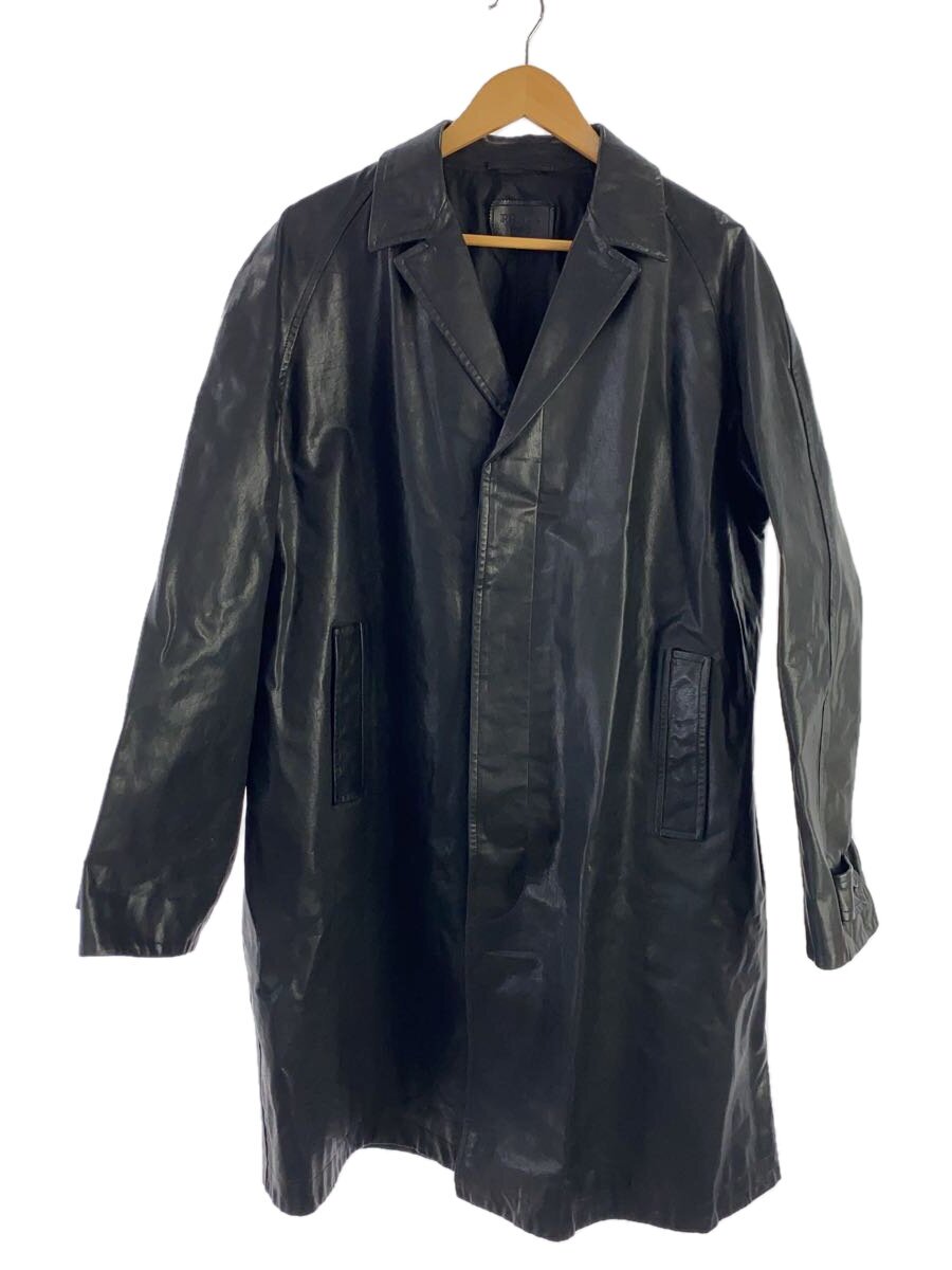 【中古】PRADA◆コート/48/レザー/BLK/UPS596/2022/レザーコート//【メンズウェア】|2nd STREET 店