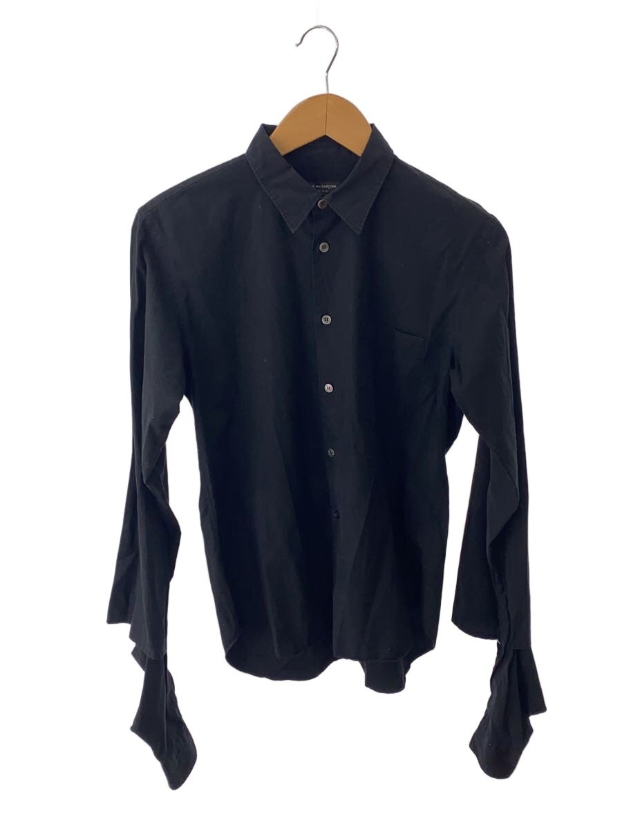 【中古】COMME des GARCONS HOMME PLUS◆長袖プルオーバー/XS/綿織物/BLK/無地//【メンズウェア】