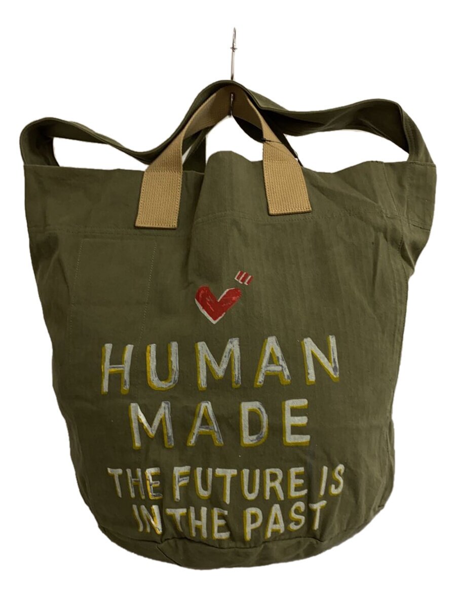 【中古】HUMAN MADE◆トートバッグ/綿織物/GRN/無地/RU20F3380-TE【御徒面子】