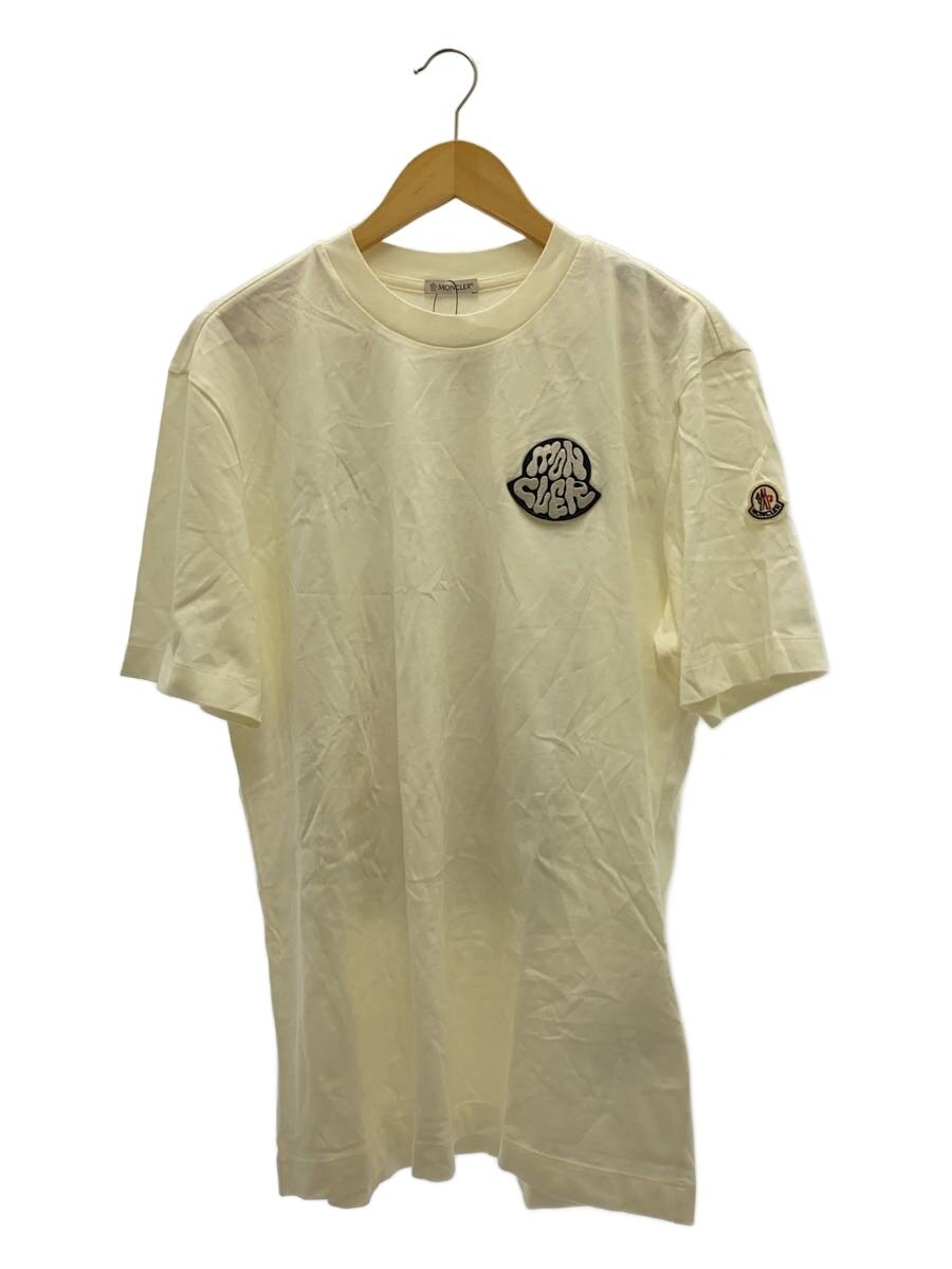 【中古】MONCLER◆ティーシャツ/M/綿織物/WHT/H20918C00033【メンズウェア】