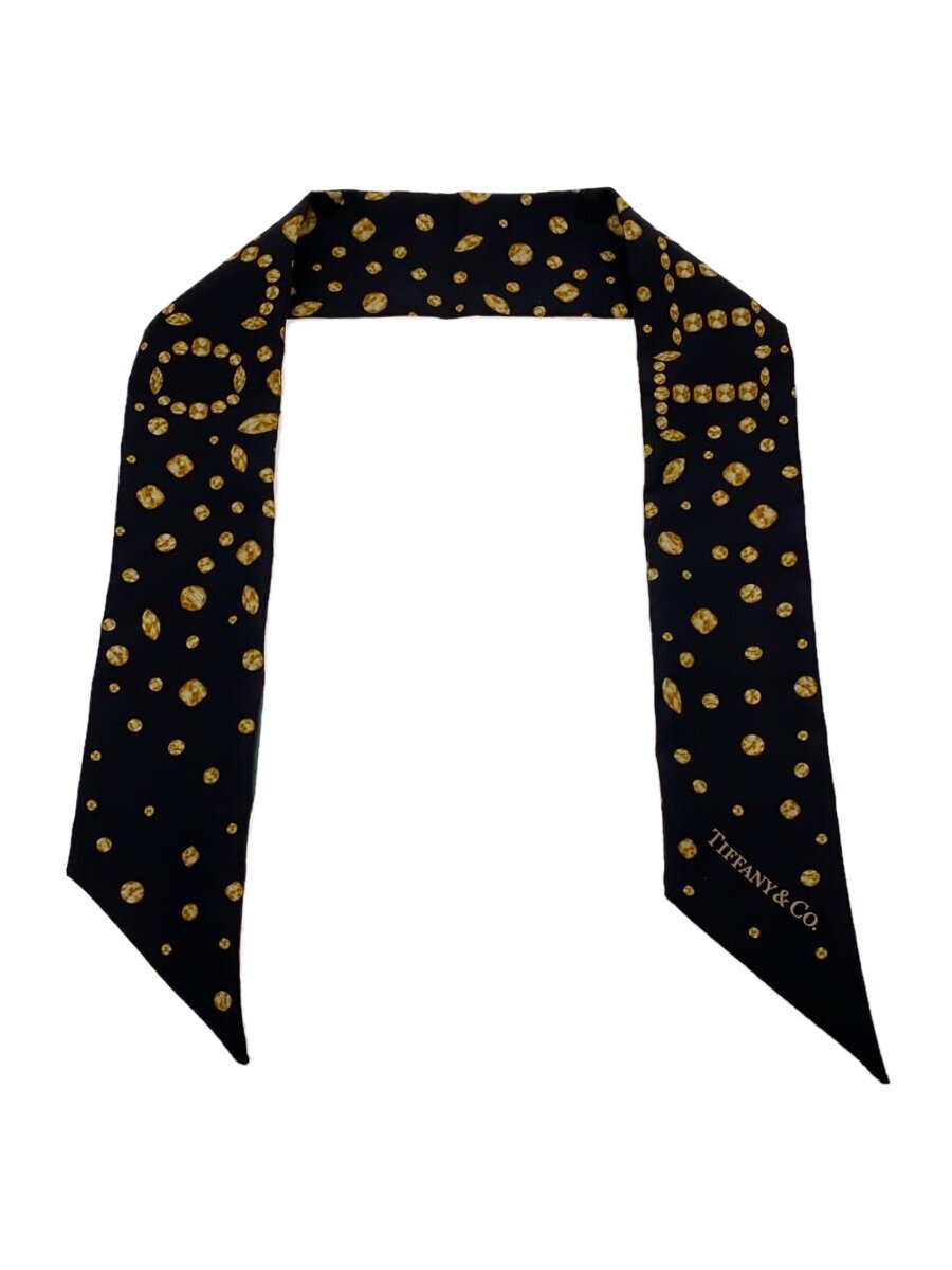 【中古】TIFFANY\u0026Co.◆遊撃手えり巻き/えり巻き/地絹/BLK/レディース【服飾雑貨他】