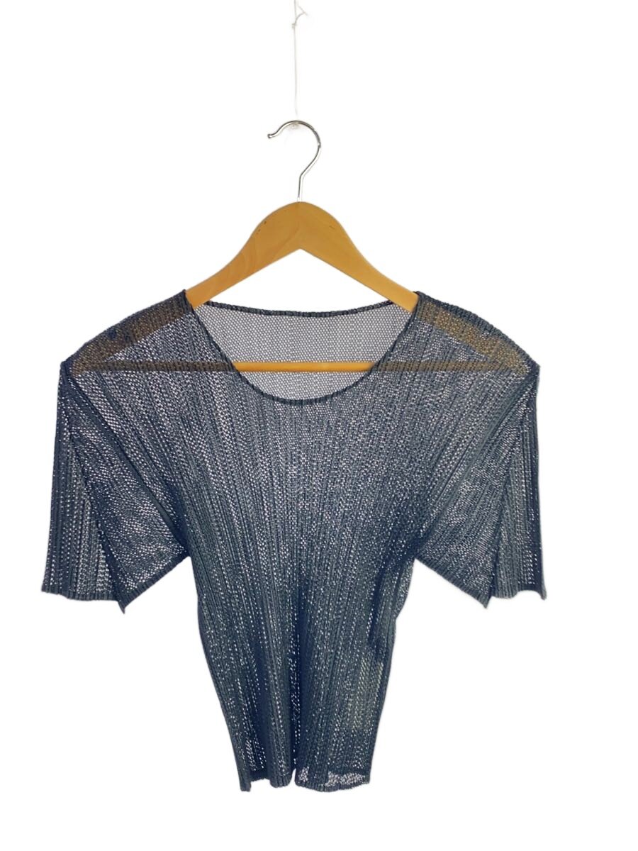 【中古】PLEATS PLEASE ISSEY MIYAKE◆半袖カットソー/3/ポリエステル/黒いこと/pp06-jk604【レディースお召しもの】