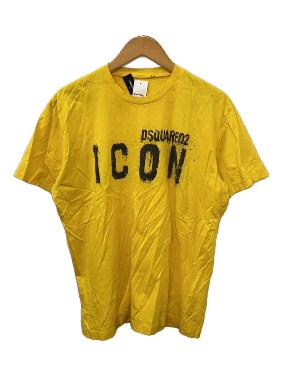 【中古】DSQUARED2◆22SS/Icon Spray Cool T-Shirt/XL/綿織物/S79GC0039/背引き舟取れかけ【メンズウェア】