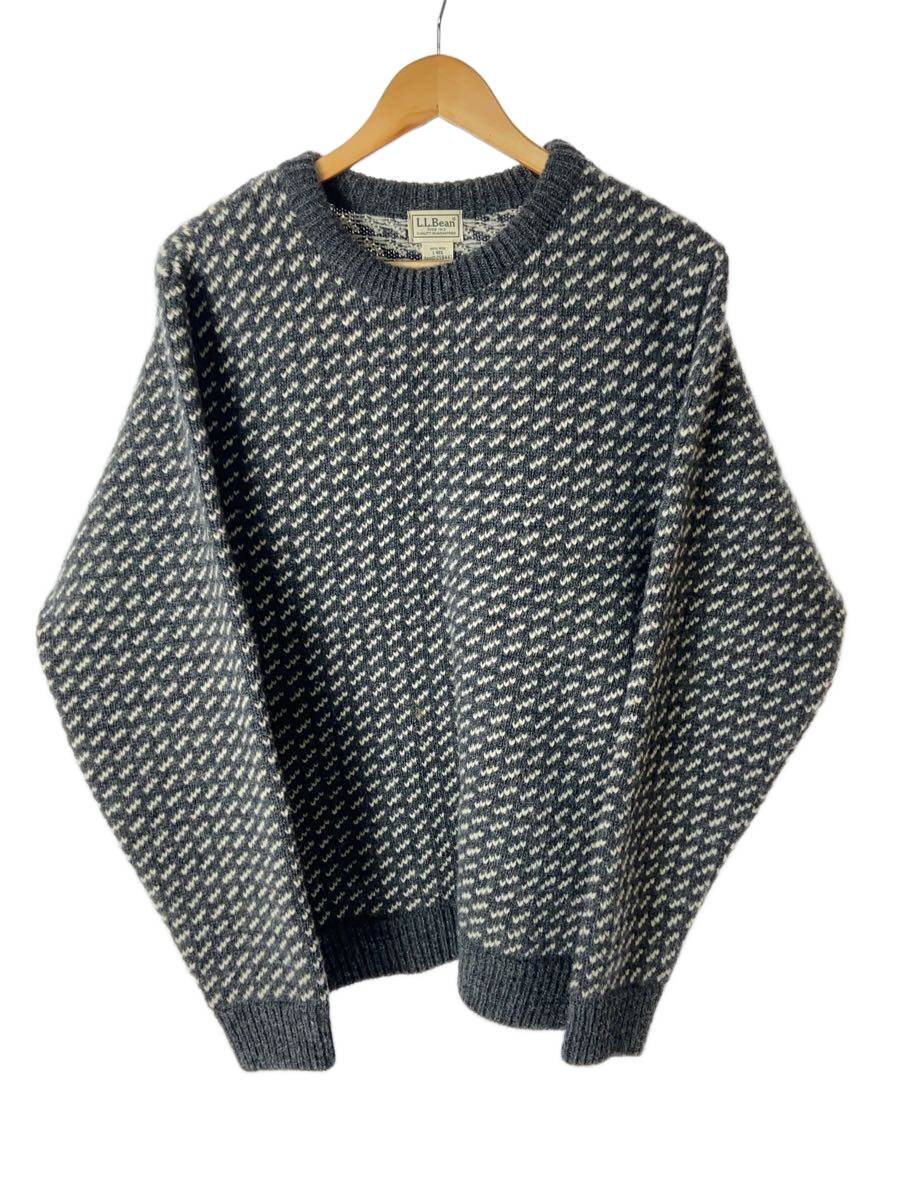 【中古】L.L.Bean◆ニット・セーター(厚手)/L/ウール/GRY/総柄/259447【メンズウェア】|2nd STREET 店