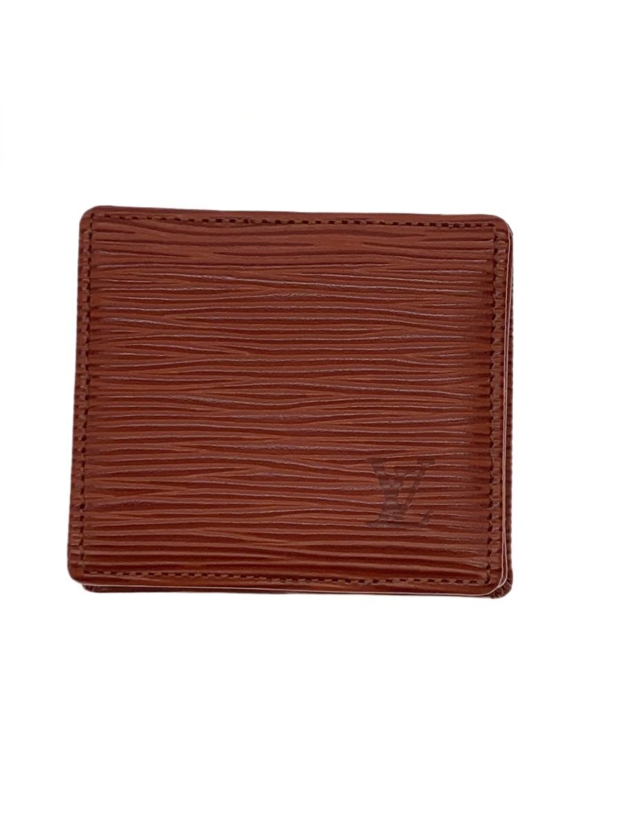 【中古】LOUIS VUITTON◆ポルト・モネ・ボワット_エピ/なめし革/BRW/レディース【服飾雑貨他】