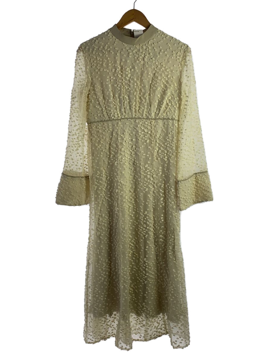 【中古】CLANE◆SNOW DOT JACQUARD ONEPIECE/2/ポリエステル/WHT/15112-5112//【レディース御召しもの】