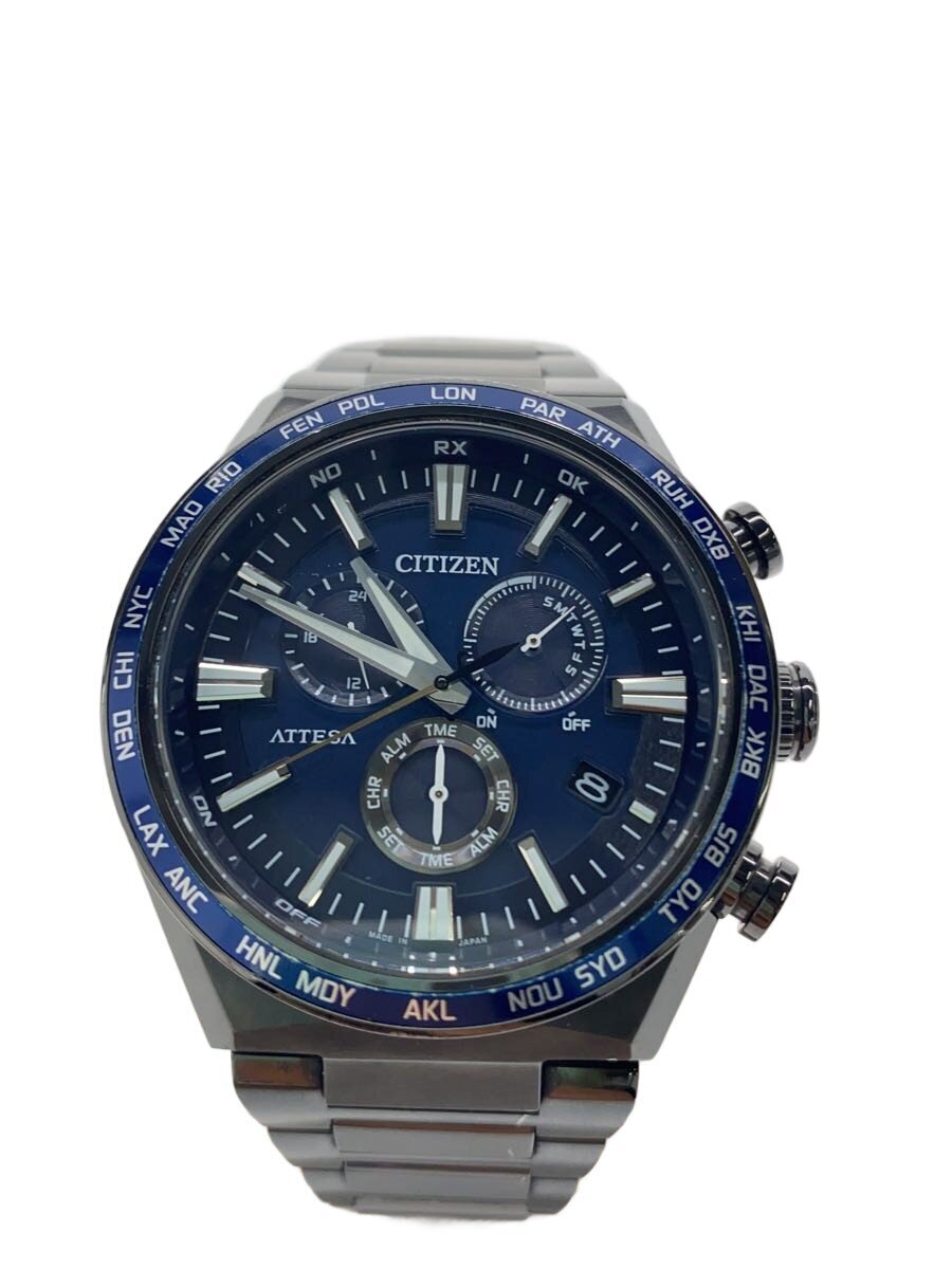 【中古】CITIZEN◆ソーラーウオッチ/アナログ/BLK/E660-007C804/ATESSA/ECO-Drive【服飾雑貨他】