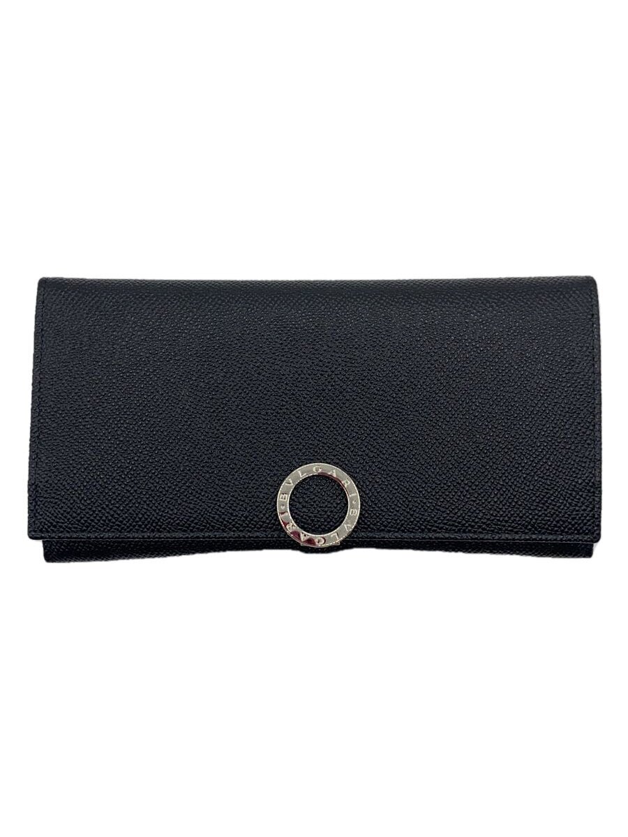 【中古】BVLGARI◆札入れ/なめし革/BLK/メンズ/30412【服飾雑貨他】