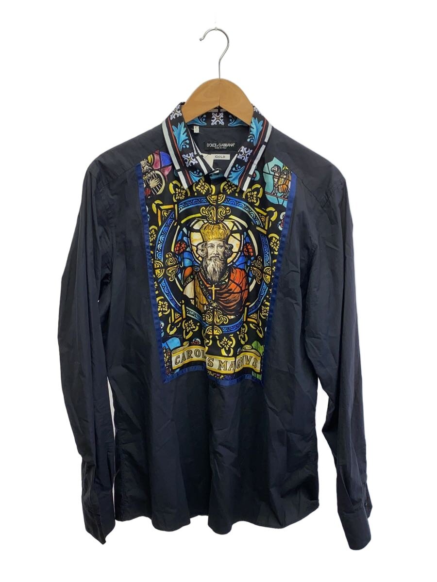 【中古】DOLCE&GABBANA◆CAROLUS MAGNUS/カール大帝/GOLD/長袖シャツ/42/コットン/NVY/G5GT1T【メンズウェア】|2nd STREET 店
