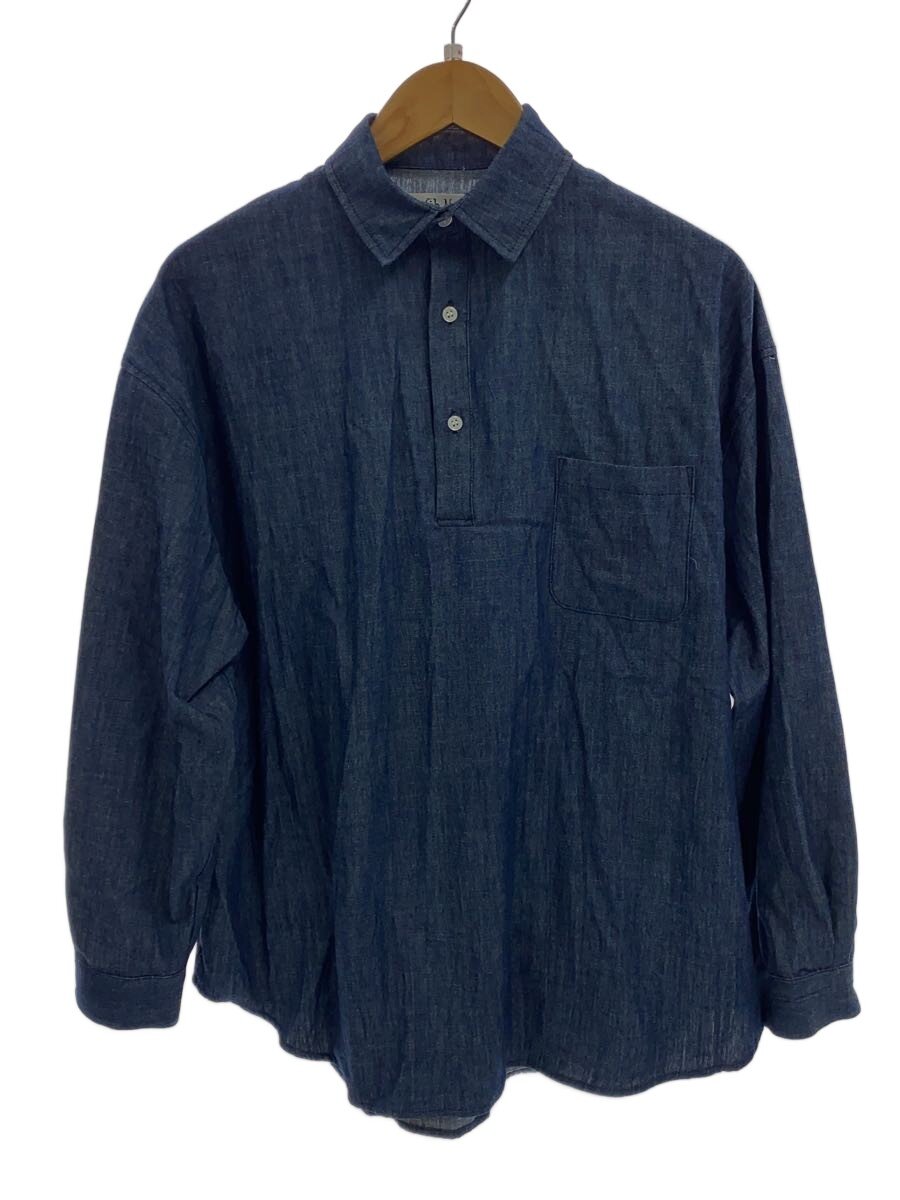 【中古】Jih Nunc◆リネン混デニムプルオーバーシャツ/S/コットン/IDG/無地/JIH-R1037【メンズウェア】｜2ｎｄ STREET 店