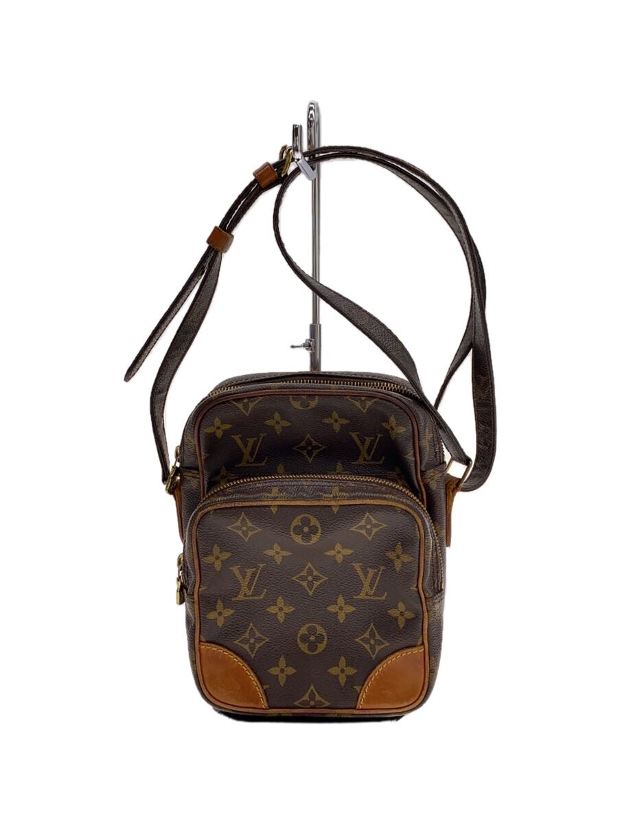 【中古】LOUIS VUITTON◆アマゾン_モノグラム・帆布_BRW/PVC/BRW【御徒面子】