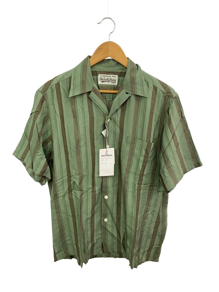 【中古】WACKO MARIA◆半袖シャツ/S/レーヨン/GRN/ストライプ/24SS-WMS-OC09【メンズウェア】｜2ｎｄ STREET 店