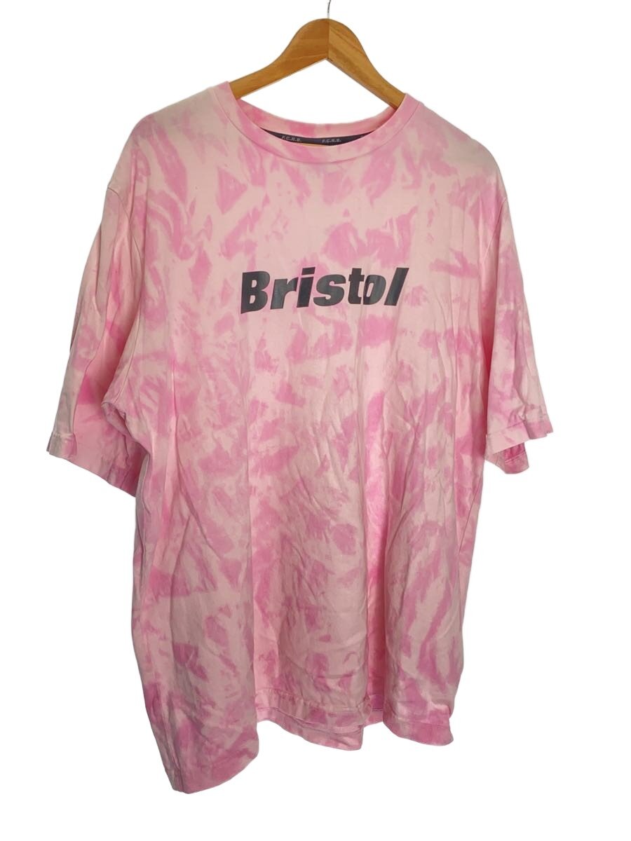 【中古】F.C.R.B.(F.C.Real Bristol)◆RELAX FIT TIE-DYE AUTHENTIC LOGO TEE/プルオーバー/L/PNK/FCRB-220072【メンズウェア】