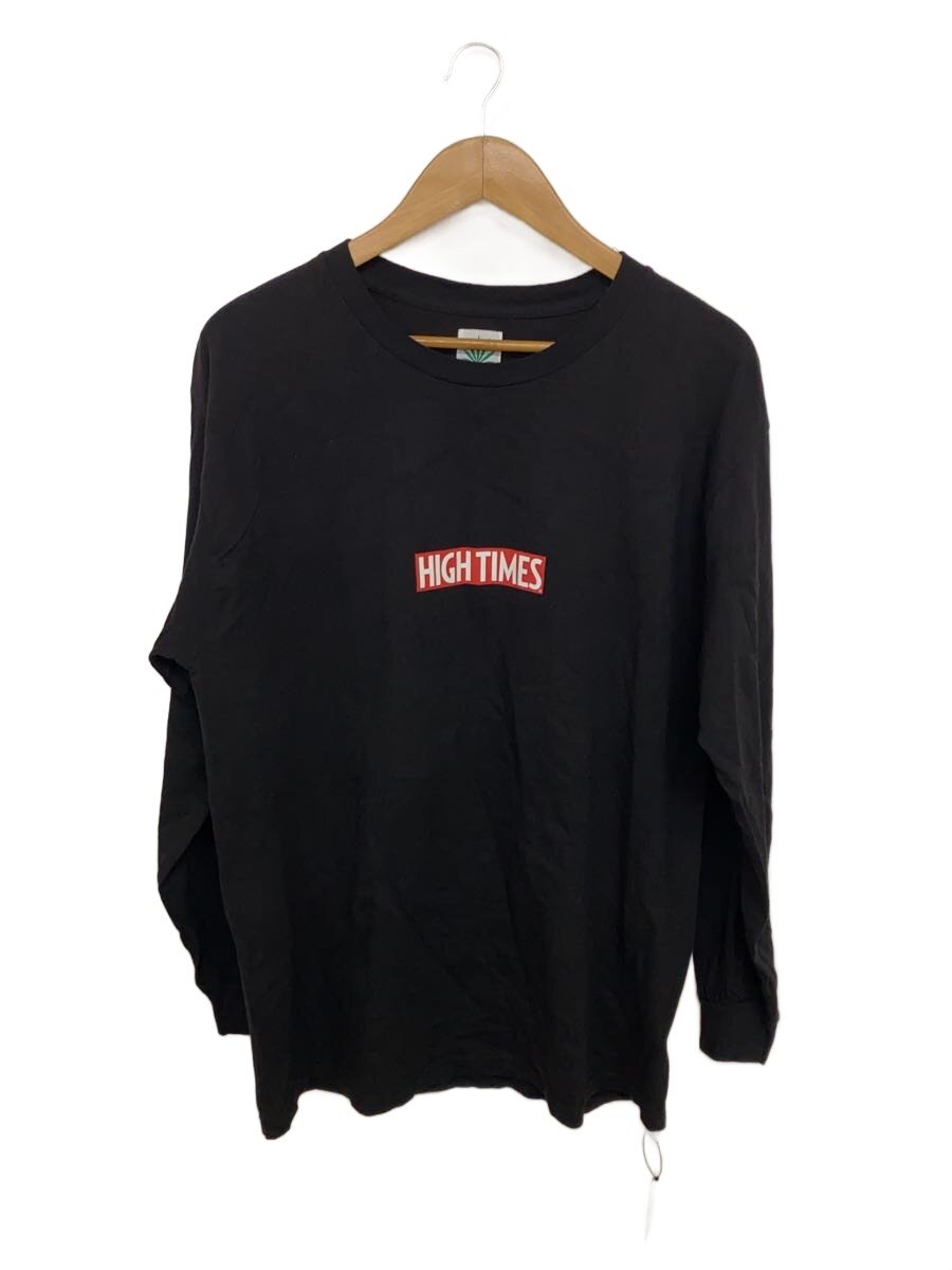 【中古】WACKO MARIA◆×HIGH TIMES/長袖プルオーバー/L/綿織物/BLK【メンズウェア】