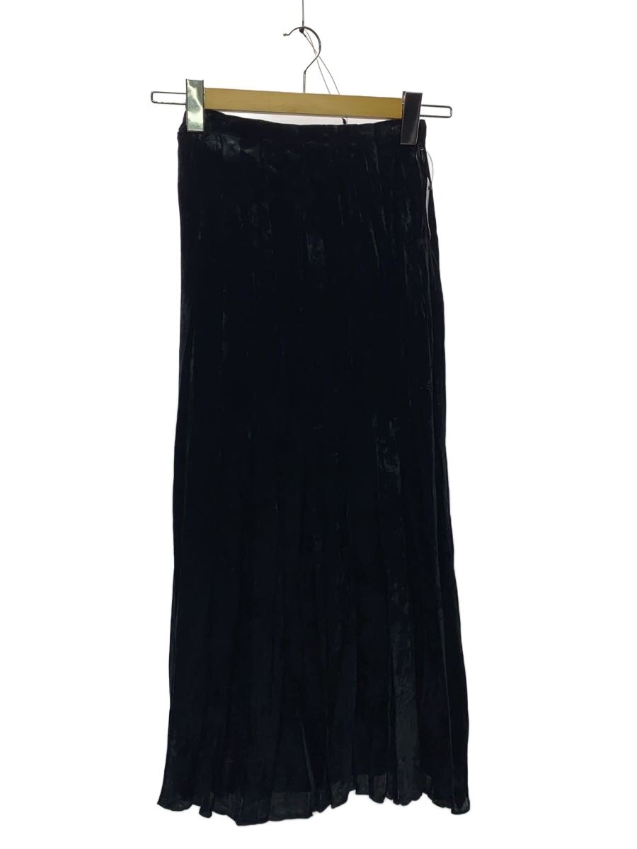 【中古】OZAKI◆ロングスコート/--/ポリエステル/BLK/無地【レディースお召しもの】
