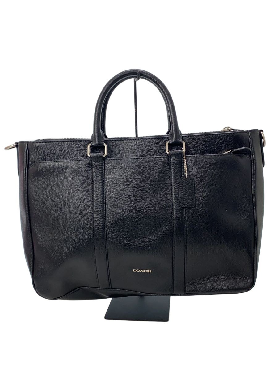【中古】COACH◆メトロポリタン/なめし革/BLK/無地【御徒面子】