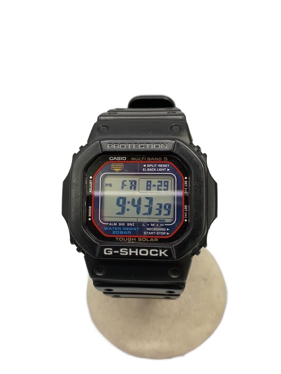 【中古】CASIO◆ソーラーウオッチ・G-SHOCK/デジタル/BLK【服飾雑貨他】