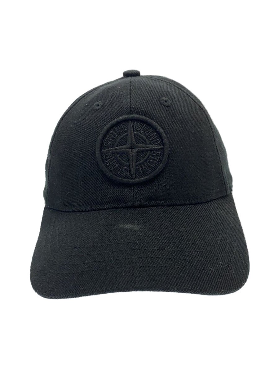 【中古】STONE ISLAND◆ロゴタイプ刺しゅう旗がしら/黒いこと/黒【服飾雑貨他】
