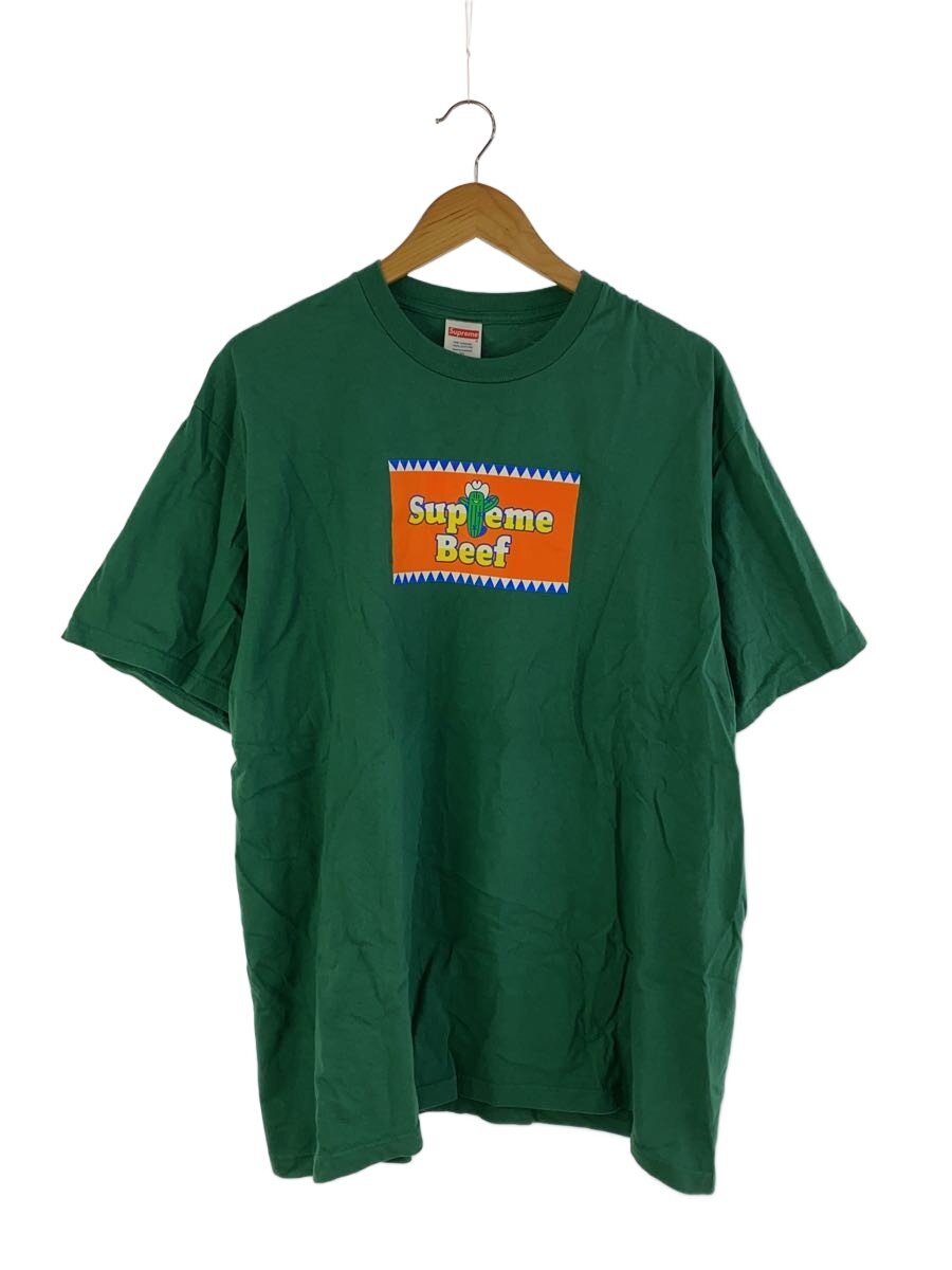 【中古】Supreme◆Beef Tee/プルオーバー/XL/綿織物/GRN/刷り上げる【メンズウェア】
