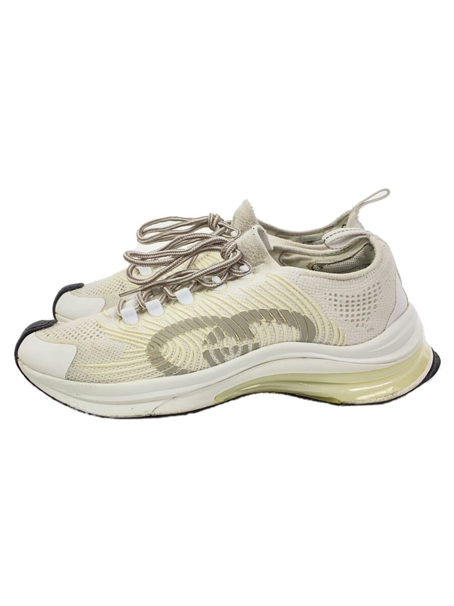 【中古】GUCCI◆GUCCI グッチ/シューズ/UK7.5/WHT/680893/インターロッキングGG 幽客 テクニカルニット【シューズ】