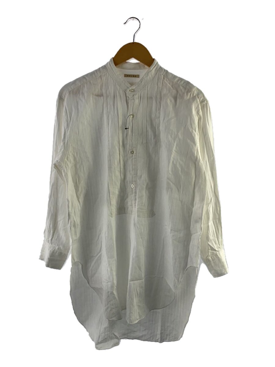 【中古】HEUGN◆長袖プルオーバー/0/綿織物/WHT/SHIRT 029【メンズウェア】