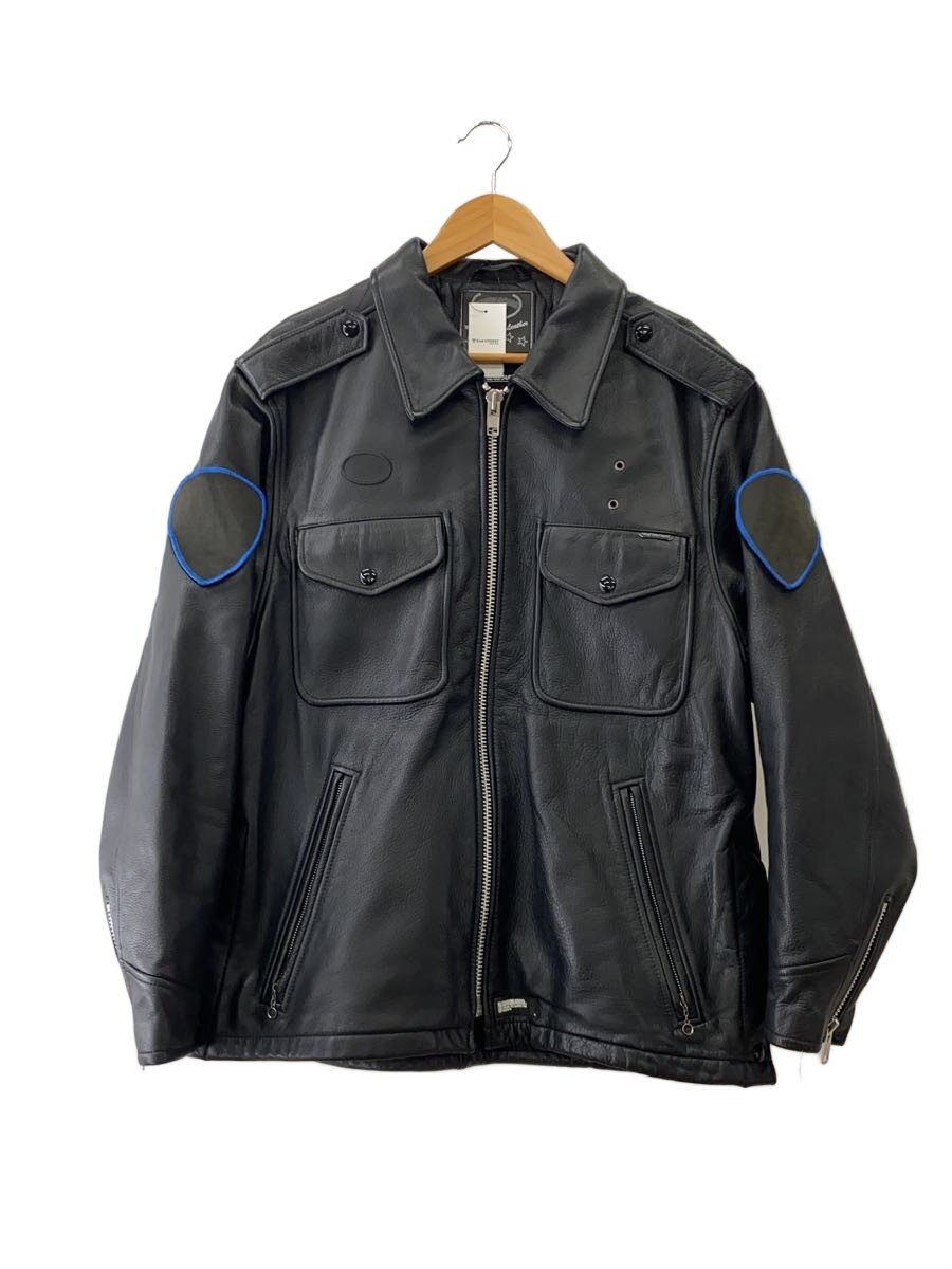 【中古】NEIGHBORHOOD◆なめし革上衣・上衣/L/牛皮/BLK/DCNH-18//【メンズウェア】